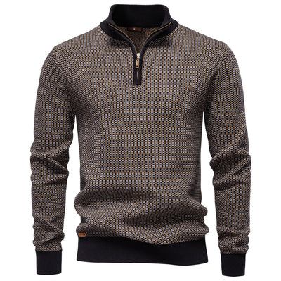 Suéter Casual para Hombre con Cuello Alto y Cierre Medio - Image 5