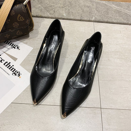 Zapatos de Trabajo Stiletto con Punta Metálica para Mujer - Otoño - Image 8