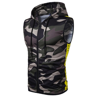 Chaleco Deportivo sin Mangas con Cierre y Estampado Camuflaje - Image 5