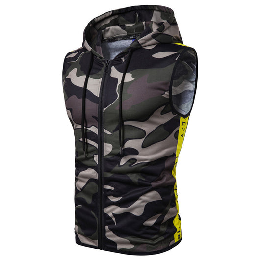 Chaleco Deportivo sin Mangas con Cierre y Estampado Camuflaje - Image 5