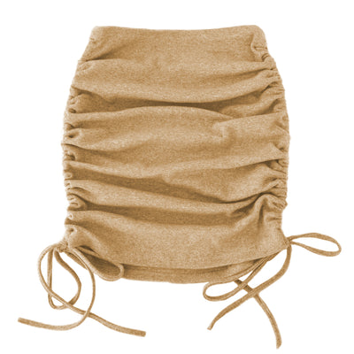 Falda Plisada Elástica con Cordón Lateral en Hilo Tejido - Image 6