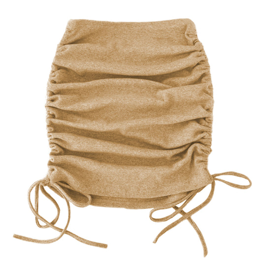 Falda Plisada Elástica con Cordón Lateral en Hilo Tejido - Image 6