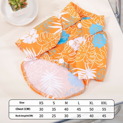 Camisa Hawaiana Playa para Mascotas con Diseño de Hojas - Image 6