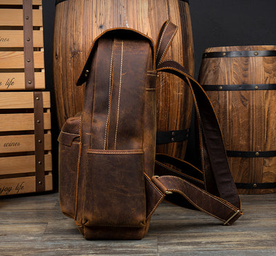 Mochila de Cuero Vintage Crazy Horse para Hombre - Estilo Retro Europeo - Image 2