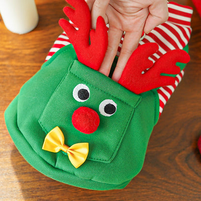 Abrigo Navideño para Mascotas - Suéter Reno con Bolsillo para Perros y Gatos - Image 23