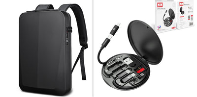 Mochila Ejecutiva Impermeable con Compartimento para Laptop - Diseño Profesional en Carcasa Rígida - Image 10