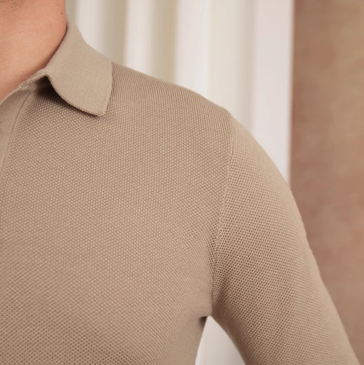Polo de Cashmere Slim Fit con Solapa - Camisa Casual de Manga Larga - Image 10