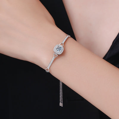 Pulsera de Plata Esterlina con Dije Cuadrado para Mujer - Image 9