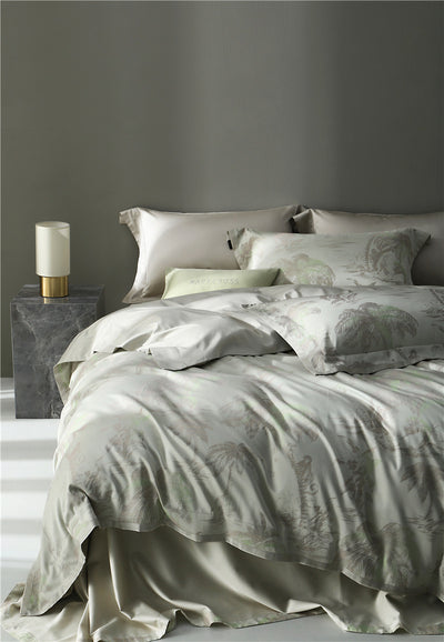 Juego de Cama Jacquard Algodón Puro Estilo Retro Americano 4 Piezas - Image 15