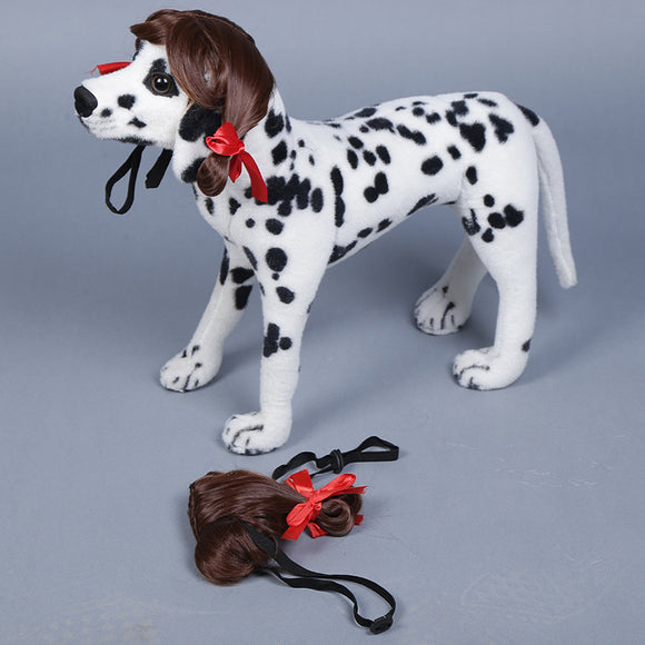 Peluca Canina con Trenzas Dobles - Accesorios Divertidos para Mascotas