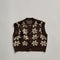 Chaleco Tejido Flores Retro Estilo Coreano para Niños