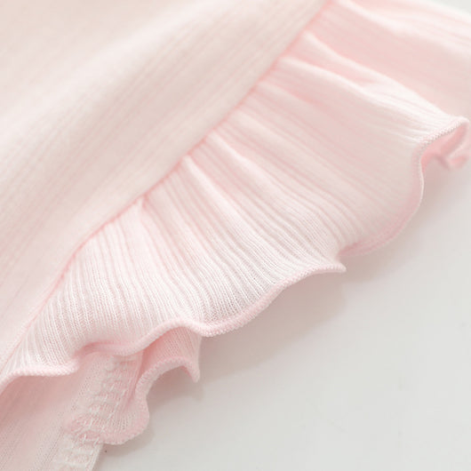 Conjunto Infantil de Pantalones Cortos y Blusa - Niña Color Liso - Image 8