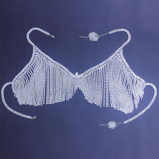 Cadena Corporal de Strass con Borlas para Fiesta y Noche - Image 9