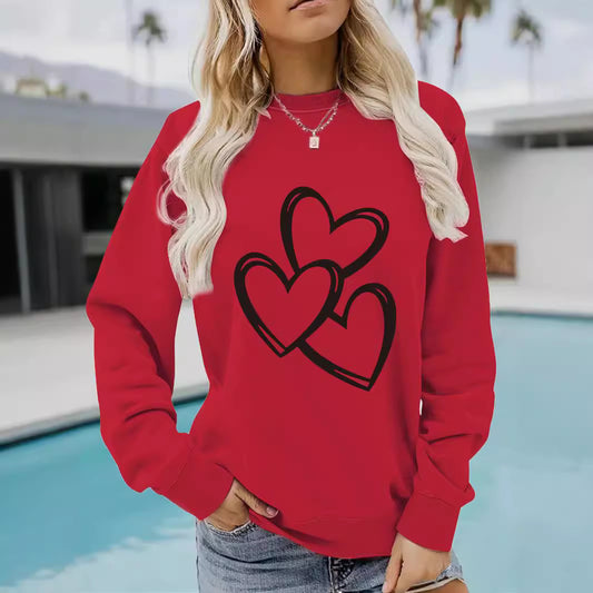 Sudadera Casual de Manga Larga para Mujer con Estampado