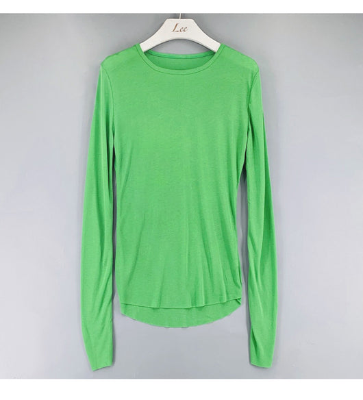 Blusa Semitransparente de Manga Larga en Colores Sólidos - Image 23