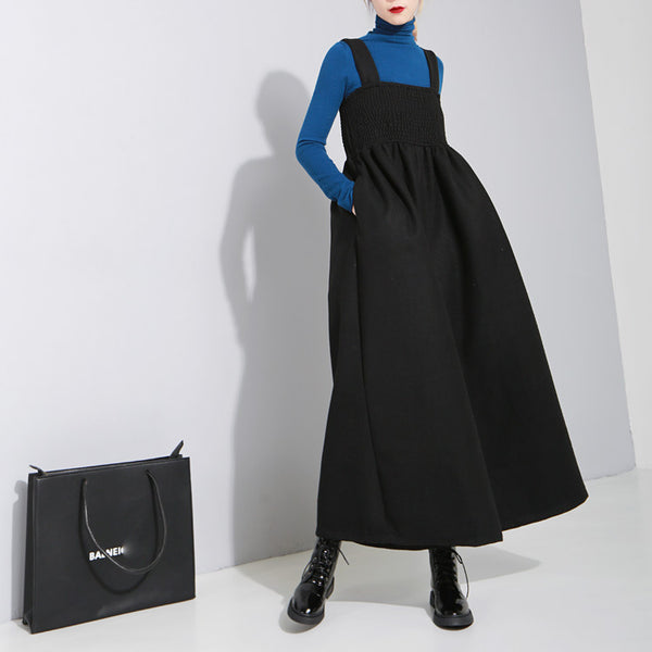Pantalón Ancho Plisado con Tirantes Ajustables - Diseño Oversize Primavera Verano