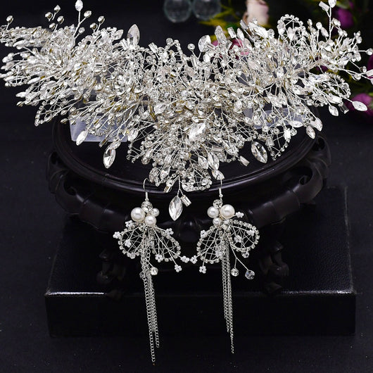 Tiara Nupcial de Cristal Hecha a Mano - Corona Elegante para Novia - Image 8