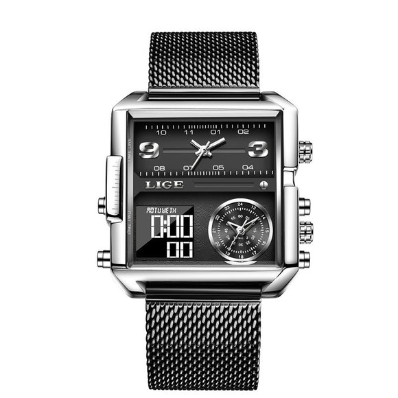 Reloj Deportivo Dual Display Sumergible para Hombre