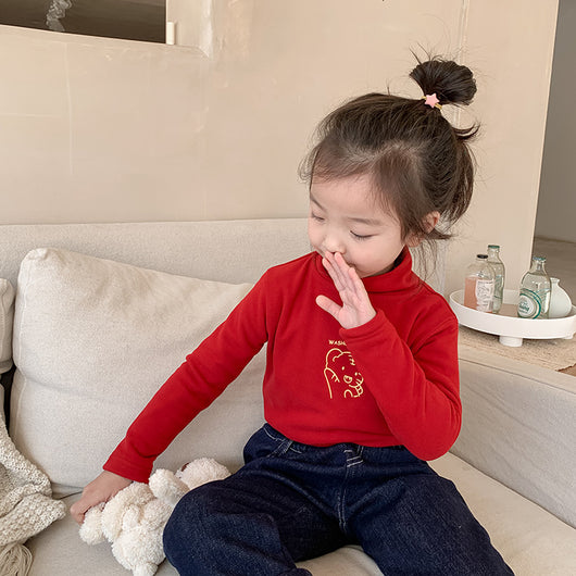 Blusa Térmica Cuello Alto con Diseño Infantil - Colección Año Nuevo Velvet - Image 19