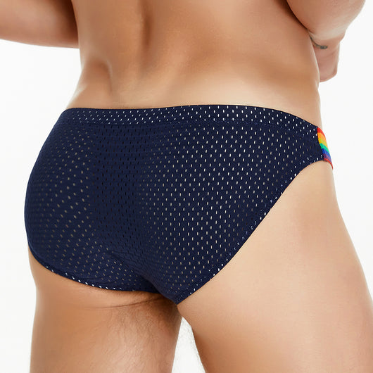 Calzoncillos Hombre Malla Nylon Cintura Arcoíris Baja Comodidad - Image 8