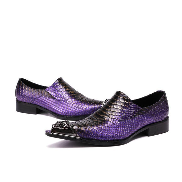 Zapatos de Punta Afilada Estilo Británico Coreano con Detalles Metálicos