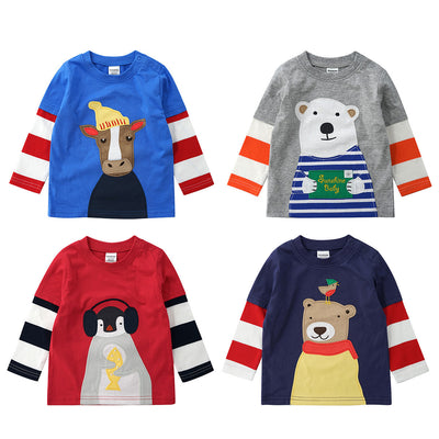 Suéter Infantil Cuello Redondo con Mangas Rayadas - Image 9