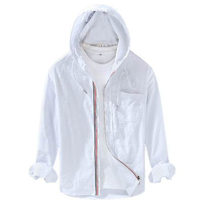 Chamarra Sudadera con Capucha de Algodón - Estilo Casual Americano para Hombre - Image 5