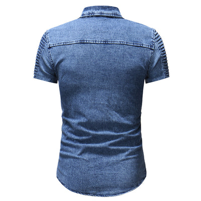 Camisa Denim con Pliegues Personalizados en Mangas - Image 11