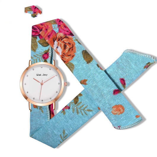 Reloj con Correa de Tela Estampada Resistente al Agua - Image 3