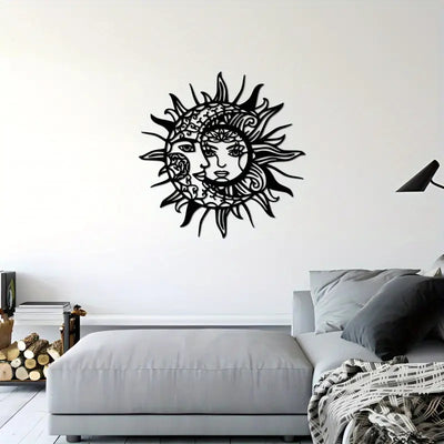 Adorno Metálico Sol y Luna con Diseño Geométrico - Image 14