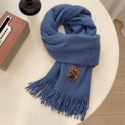 Bufanda Cálida de Color Liso para Mujer - Image 21