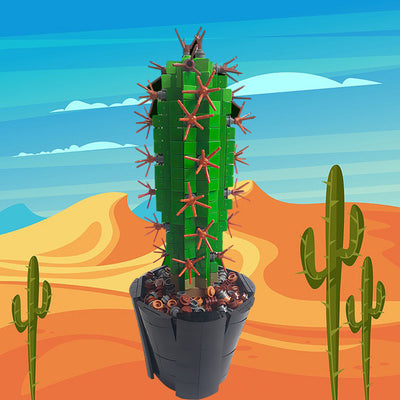 Bloques de Construcción Cactus en Maceta - Juguete Armable de Pequeñas Piezas - Image 5