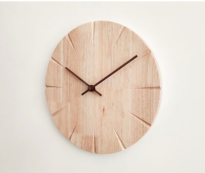 Reloj de Pared de Madera Maciza sin Perforación para Sala de Estar - Image 4