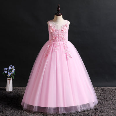 Vestido Princesa Elegante sin Mangas con Borlas Bordadas - Image 2