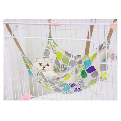 Hamaca Respirante para Gatos - Cama Colgante de Algodón y Lino Resistente - Image 4