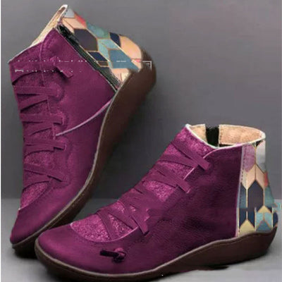 Botas de Nieve Cortas Talla Grande para Mujer - Comodidad Plana en Algodón - Image 8
