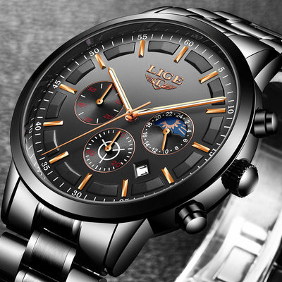 Reloj Deportivo Empresarial de Cuarzo Lunar Resistente al Agua para Hombre - Image 2