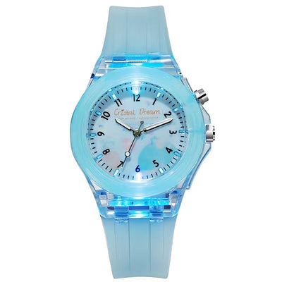Reloj Infantil de Silicona con Luz y Patrón de Frutas - Image 6