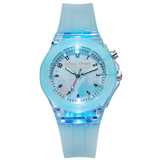 Reloj Infantil de Silicona con Luz y Patrón de Frutas - Image 6