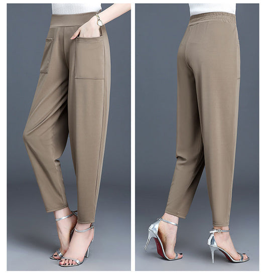 Pantalones Harem Mujer Cintura Alta Estilo Casual Bloomers - Image 5