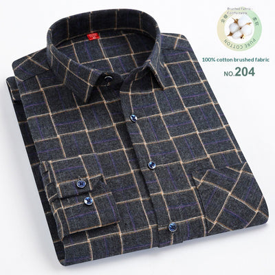 Camisa Casual de Cuadros para Hombre con Cuello Cuadrado - Image 9