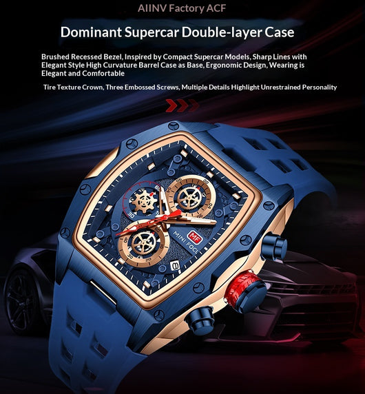 Reloj Cronógrafo Deportivo Estilo Pista para Hombre con Cristal Curvo y Diseño Esqueletizado - Image 15