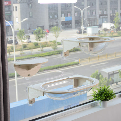 Cama Colgante para Gatos con Ventosas y Diseño en Madera - Image 3