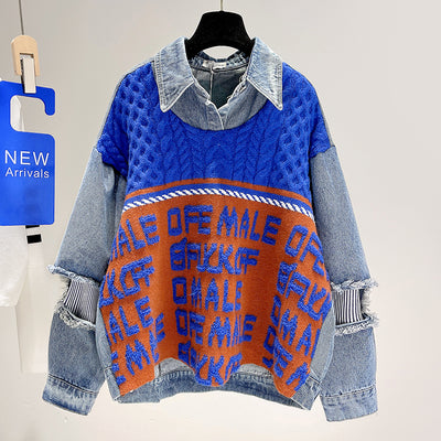 Camisa Denim Superpuesta Oversize - Estilo Urbano Desenfadado - Image 8