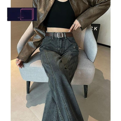 Jeans Cintura Alta Gris Cemento Corte Recto Efecto Adelgazante - Image 14