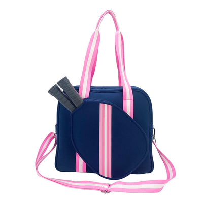 Bolsa Deportiva Tenis Crossbody a Rayas con Bandolera - Image 25