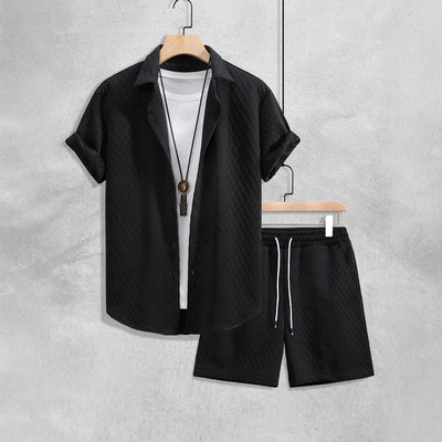 Conjunto Casual Hombre: Camisa Suelta y Shorts de Manga Corta - Image 3