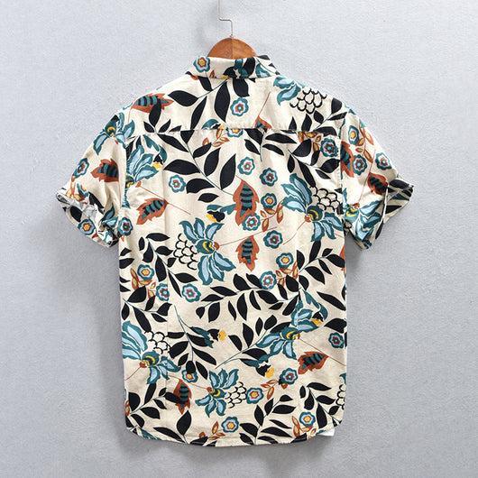 Camisa Casual Hombre Estilo Japonés con Estampado - Image 3