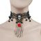 Gothic Jewelry Rojo Bat Halloween Necklace Lace Choker Necklace For Women Nightmare Before Christmas Negro Layered Necklace 2021 E