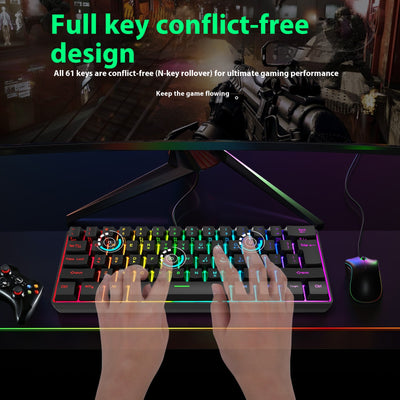 Teclado Compacto RGB para el Hogar - Iluminación LED Personalizable - Image 4
